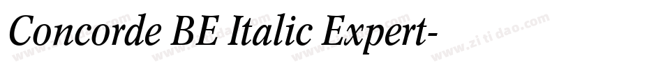 Concorde BE Italic Expert字体转换